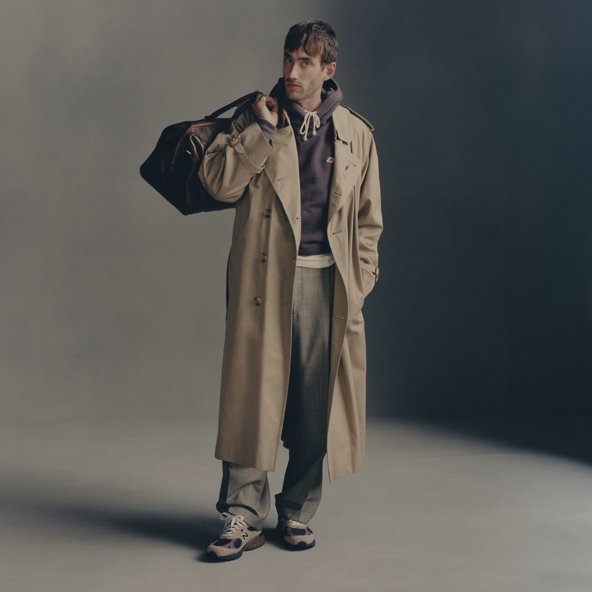 New balance trench coat store